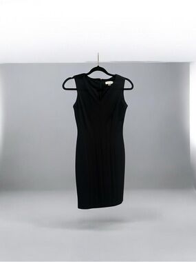 Calvin Klein Black Sleeveless Midi Sheath Dress